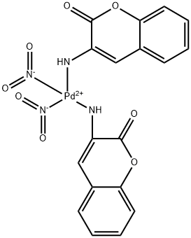 PALLADIUM(II),BIS(2-OXO-2H-1-BENZOPYRAN-3-YLAMMINE)DINITRO-,(Z) Struktur