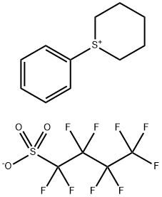 2H-Thiopyranium, tetrahydro-1-phenyl-, 1,1,2,2,3,3,4,4,4-nonafluoro-1-butanesulfonate (1:1) Struktur