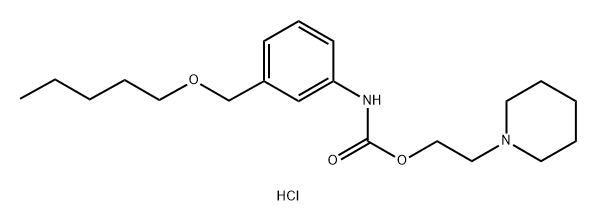 Carbanilic acid, m-((pentyloxy)methyl)-, 2-piperidinoethyl ester, hydrochloride Struktur