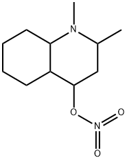 4-Quinolinol,1,2,3,4bta,4aalpha,5,6,7,8,8abta-decahydro-1,2alpha-dimethyl-,nitrate(ester)(8CI) Struktur