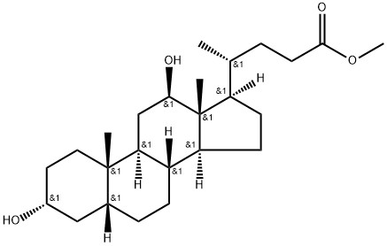 Cholan-24-oic acid, 3,12-dihydroxy-, methyl ester, (3α,5β,12β)- Struktur