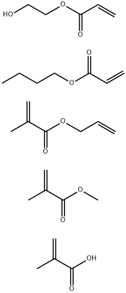 2-Propenoic acid, 2-methyl-, polymer with butyl 2-propenoate, 2-hydroxyethyl 2-propenoate, methyl 2-methyl-2-propenoate and 2-propenyl 2-methyl-2-propenoate Struktur