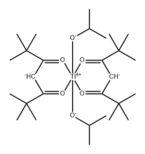 BIS(ISOPROPOXY)BIS(2,2,6,6-TETRAMETHYL-3,5-HEPTANEDIONATO) TITANIUM Struktur