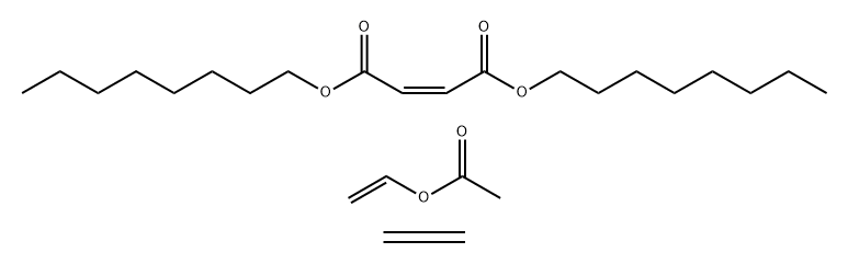 2-Butenedioic acid(Z)-, dioctyl ester, polymer with ethene and ethenyl acetate Struktur