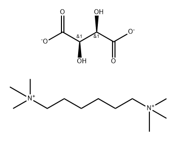 1,6-Hexanediaminium, N,N,N,N',N',N'-hexamethyl-, salt with (2R,3R)-2,3-dihydroxybutanedioic acid (1:1) (9CI) Struktur