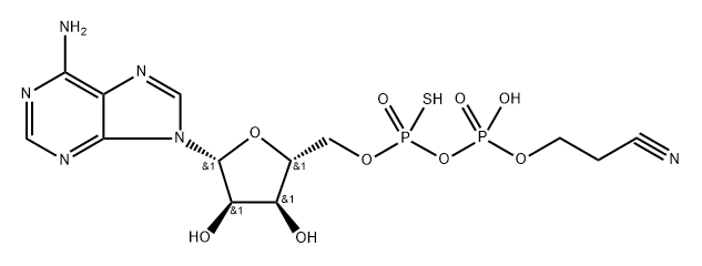 beta-cyanoethyl-adenosine 5'-(1-thiodiphosphate) Struktur