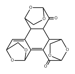 1,4:6,9:11,14-Triepoxybenzo1,2-c:3,4-d:5,6-dtrisoxepin-10,15(9H,14H)-dione, 1,3,4,5b,6,7,10a,10b,11,12-decahydro-, 1R-(1.alpha.,4.alpha.,5b.alpha.,6.beta.,9.beta.,10a.alpha.,10b.alpha.,11.alpha.,14.alpha.)- Struktur