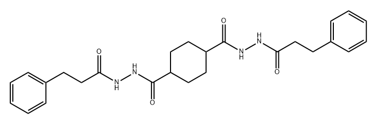 1-N',4-N'-bis(3-phenylpropanoyl)cyclohexane-1,4-dicarbohydrazide Struktur