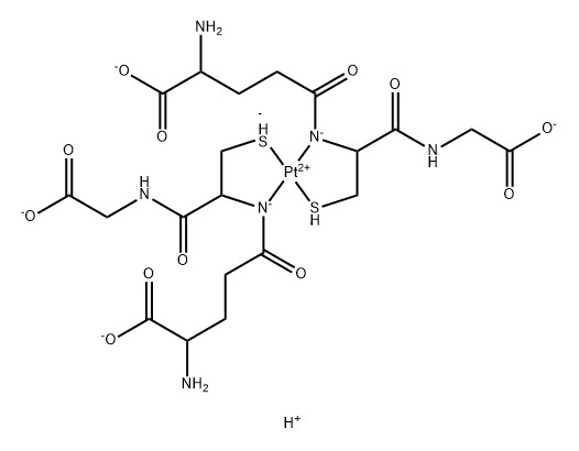 bis(glutathionato)platinum(II) Struktur