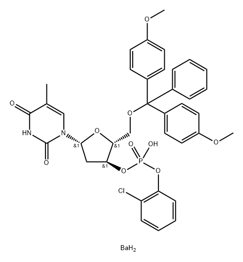 DMT-THYMIDINE 2-CLPH DIESTER BARIUM) Struktur