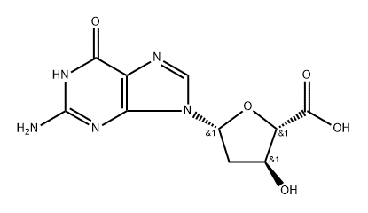 2'-Deoxyguanosine-5'-carboxylic acid Struktur