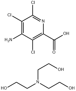 2-Pyridinecarboxylic acid, 4-amino-3,5,6-trichloro-, compd. with 2,2,2-nitrilotrisethanol (1:1) Struktur