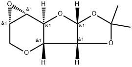 L-?glycero-?β-?L-?talo-?Heptofuranose, 3,?7:5,?6-?dianhydro-?1,?2-?O-?(1-?methylethylidene)?- (9CI) Struktur