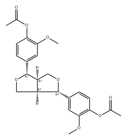 Pinoresinol, Di-Acetate Struktur