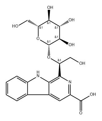 9H-Pyrido[3,4-b]indole-3-carboxylic acid, 1-[(1R)-1-(β-D-glucopyranosyloxy)-2-hydroxyethyl]-|