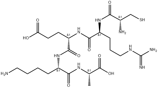 L-Alanine, L-cysteinyl-L-arginyl-L-α-glutamyl-L-lysyl- Struktur