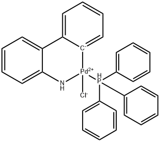 Chloro(triphenylphosphine) [2-(2′-amino-1,1′-biphenyl)]palladium(II) Struktur