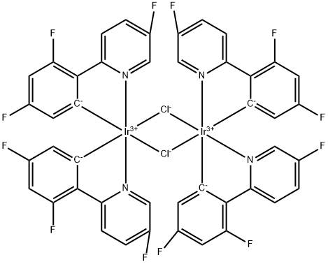 Di-μ-chlorotetrakis[3,5-difluoro-2-(5-fluoro-2-pyridinyl-κN)phenyl-κC]diiridium, min. 98% (mixture of isomers) Struktur