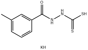 Benzoic acid, 3-methyl-, 2-(dithiocarboxy)hydrazide, potassium salt (1:1) Struktur