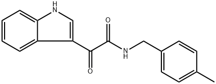 1H-Indole-3-acetamide, N-[(4-methylphenyl)methyl]-α-oxo- Struktur