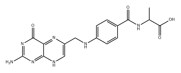 N-4-[(2-amido-4-oxo-1,4-dihydro-6-terene)methylamino]benzoyl-L-Alanine Struktur