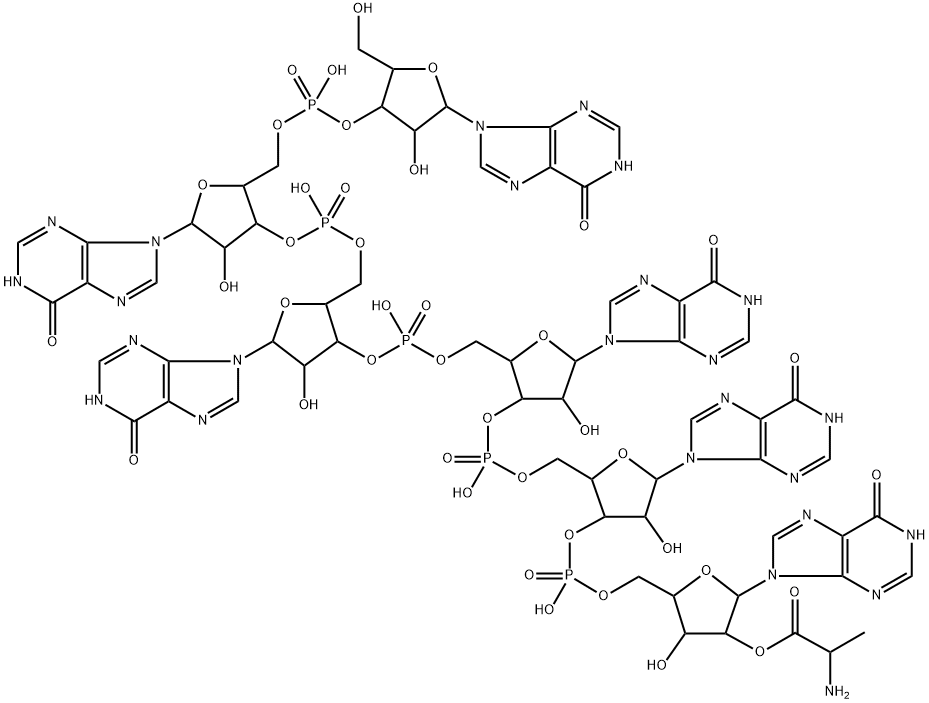 2'(3')-O-alanyl hexainosinic acid Struktur