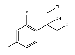 1,3-Dichloro-2-(2,4-difluoro-phenyl-propan-2-ol Struktur