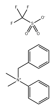 Benzenemethanaminium, N,N-dimethyl-N-phenyl-, 1,1,1-trifluoromethanesulfonate (1:1) Struktur