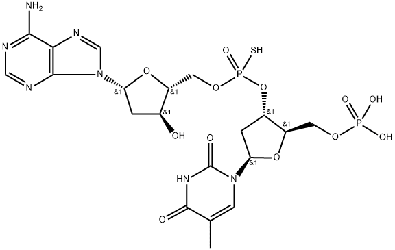 poly(deoxy(thymidylic acid-adenosine 5'-O-phosphorothioate)) Struktur