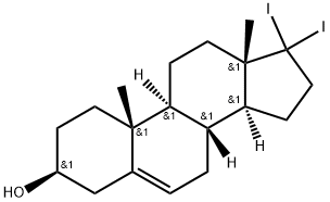 Androst-5-en-3-ol, 17,17-diiodo-, (3β)- (9CI) Struktur