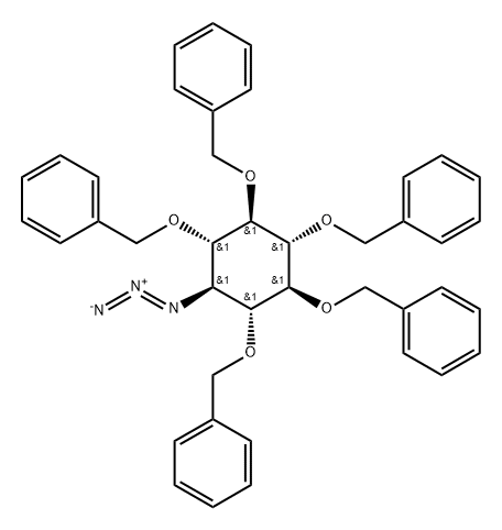 D-scyllo-Inositol, 1-azido-1-deoxy-2,3,4,5,6-pentakis-O-(phenylmethyl)- (9CI) Struktur