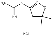 4,5-dihydro-5,5-dimethyl-3-isoxazolyl Carbamimidothioic acid ester hydrochloride (1:1) Struktur