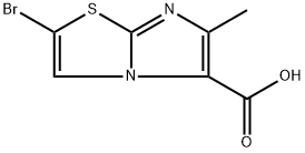 2-bromo-6-methylimidazo[2,1-b][1,3]thiazole-5-carboxylic acid Struktur