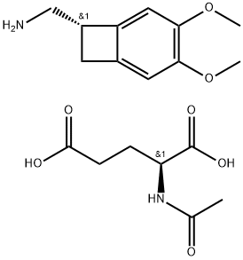 (1S)-4,5-dimethoxy-1-(aminomethyl)-benzocyclobutane N-acetyl-L-glutamate Struktur