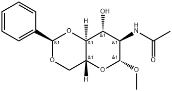 β-D-Glucopyranoside, methyl 2-(acetylamino)-2-deoxy-4,6-O-[(R)-phenylmethylene]- Struktur