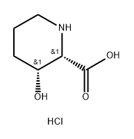 2-Piperidinecarboxylic acid, 3-hydroxy-, hydrochloride (1:1), (2S,3R)- Struktur