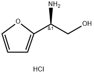 2-Furanethanol, β-amino-, hydrochloride (1:1), (βS)- Struktur