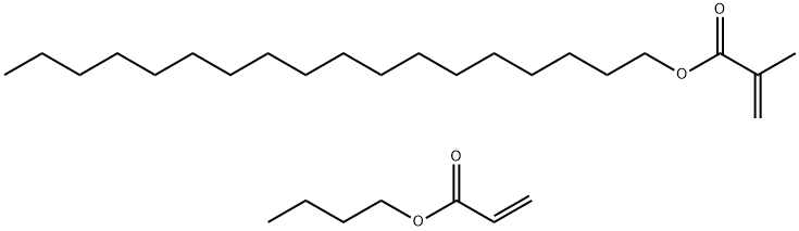 2-Propenoic acid, 2-methyl-, octadecyl ester, polymer with butyl 2-propenoate Struktur