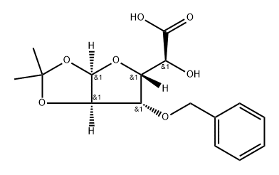 α-D-Glucofuranuronic acid, 1,2-O-(1-Methylethylidene)-3-O-(phenylMethyl)- Struktur