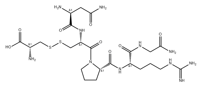 argipressin (5-9), (2-1')-disulfide Cys(6)- Struktur