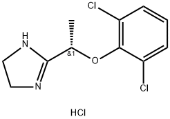 1H-Imidazole, 2-[(1S)-1-(2,6-dichlorophenoxy)ethyl]-4,5-dihydro-, hydrochloride (1:1) Struktur