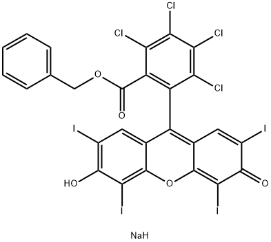 Benzoic acid, 2,3,4,5-tetrachloro-6-(6-hydroxy-2,4,5,7-tetraiodo-3-oxo-3H-xanthen-9-yl)-, phenylmethyl ester, sodium salt (1:1)