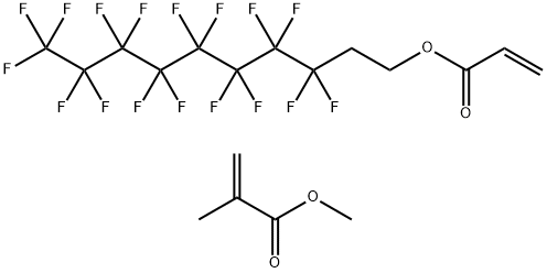 2-Propenoic acid, 2-methyl, methyl ester, polymer with 3,3,4,4,5,5,6,6,7,7,8,8,9,9,10,10,10-heptadecafluorodecyl 2-propenoate Struktur