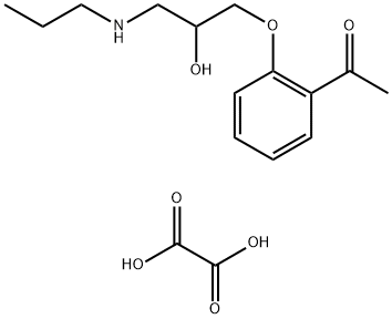 Ethanone, 1-[2-[2-hydroxy-3-(propylamino)propoxy]phenyl]-, ethanedioate (2:1) Struktur