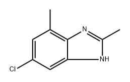 6-chloro-2,4-dimethyl-1H-benzo[d]imidazole Struktur