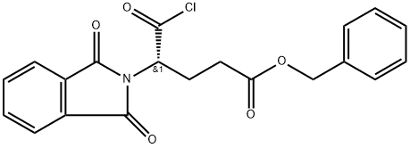 2(S)-4-Benzoyloxy carbonyl-2-phthalimido butyryl chloride Struktur