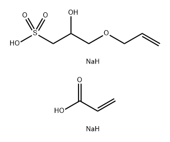 Acrylic acid, 3-allyloxy-2-hydroxy propane sulfonic acid copolymer sodium salt Struktur