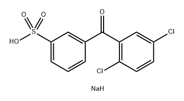 sodium 3-(2,5-dichlorobenzoyl)benzenesulfonate Struktur