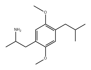 1-(2,5-dimethoxy)-4-(2-methylpropyl)phenyl-2-aminopropane Struktur