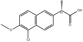 (S)-5-Chloro-6-Methoxy-α-Methyl-2-naphthaleneacetic Acid Struktur